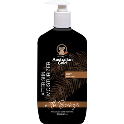 AUSTRALIAN GOLD AFTER SUN, drėkinantis losjonas po deginimosi su natūraliais bronzantais, 1 vnt., 473 ml