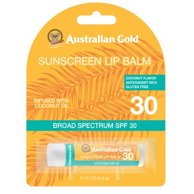 AUSTRALIAN GOLD apsauginis lūpų pieštukas SPF 30 Lip Balm Blister, 4.2 g