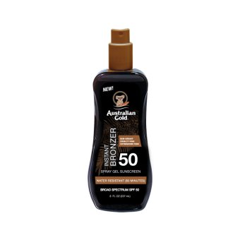 AUSTRALIAN GOLD apsauginis pienelis nuo saulės su bronzantais, SPF 50, 237 ml