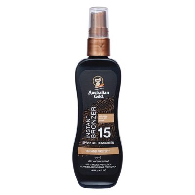 AUSTRALIAN GOLD, apsaugos nuo saulės pienelis su bronzantais, SPF15, 1 vnt., 100 ml