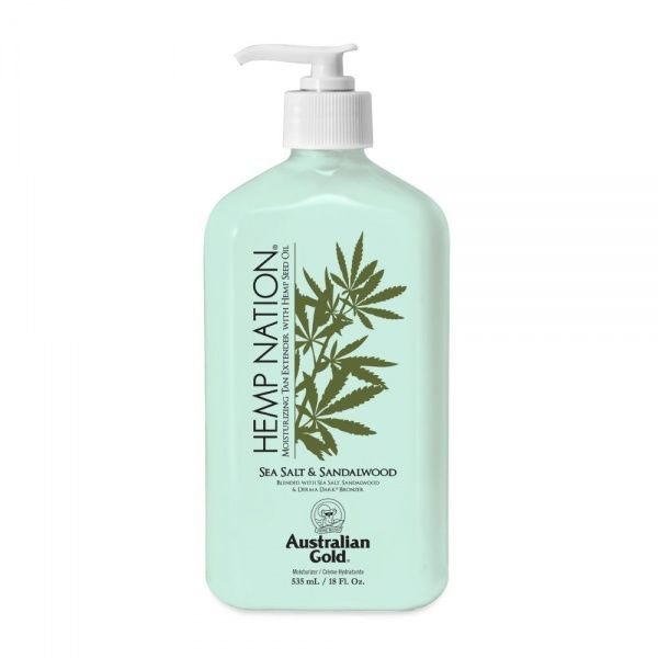 AUSTRALIAN GOLD drėkinamasis kūno kremas HEMP NATION SEA SALT & SANDALWOOD, 535 ml