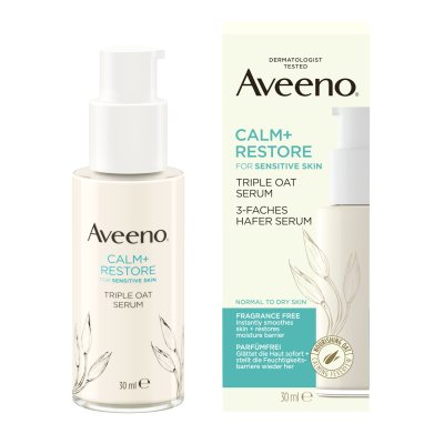 AVEENO Calm & Restore trigubo poveikio serumas su avižomis, 30 ml