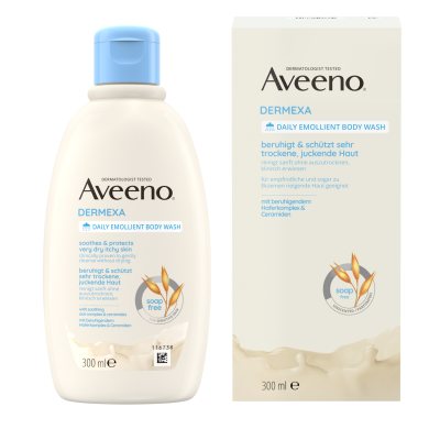 AVEENO Dermexa kasdienis bekvapis minkštinamasis kūno prausiklis, 300 ml