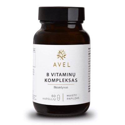 AVEL bioaktyvus B vitaminų kompleksas, 60 kapsulių