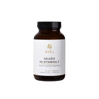 AVEL GELEŽIES BISGLICINATAS SU VITAMINU C, 90 kapsulių