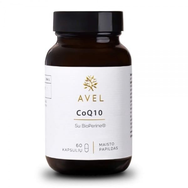AVEL maisto papildas COQ10 SU BIOPERINE, 60 kaps.