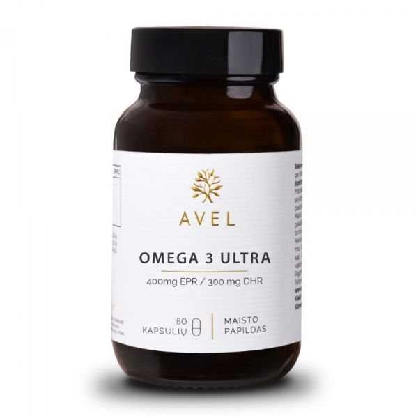 AVEL maisto papildas OMEGA 3 ULTRA, 80 kaps.