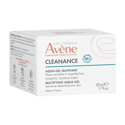 AVENE CLEANANCE AQUA, drėkinantis, blizgesį reguliuojantis gelinis kremas, 50 ml
