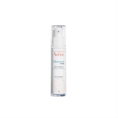 AVENE CLEANANCE WOMEN naktinis koreguojamasis kremas į aknę linkusiai odai, 30 ml