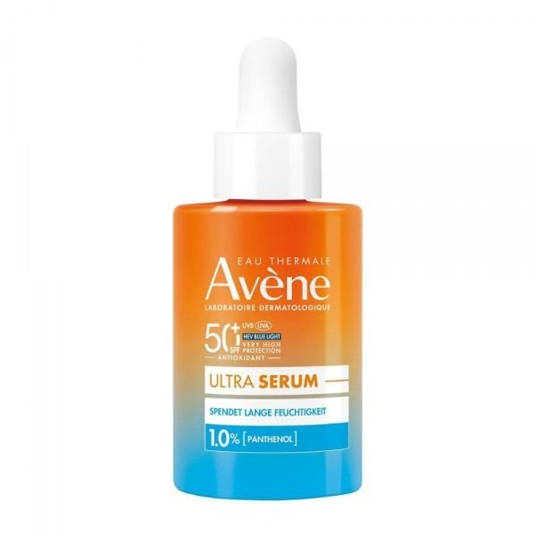 AVENE drėkinamasis veido serumas SUN ULTRA SERUM, SPF50+, 30 ml
