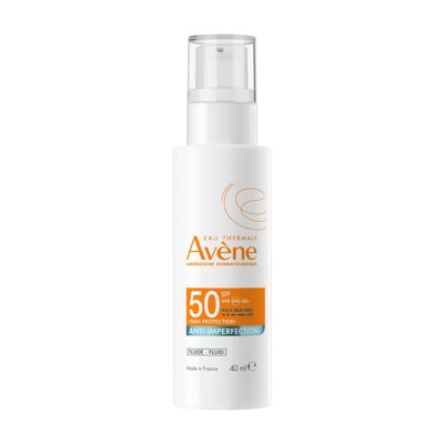 AVENE SUN, apsauginis fluidas riebiai ir mišriai odai, SPF50, 1 vnt., 40 ml