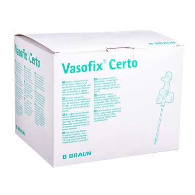 B. BRAUN VASOFIX CERTO, intraveninis kateteris su adata, 50 vnt., 20 g