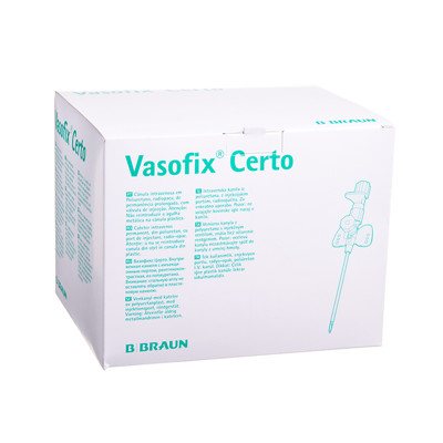 B. BRAUN VASOFIX CERTO, intraveninis kateteris su adata, 50 vnt., 22 g