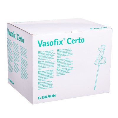B. BRAUN VASOFIX CERTO, intraveninis kateteris su adata, 50 vnt., 24 g