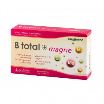 B TOTAL + MAGNE kapsulės N60