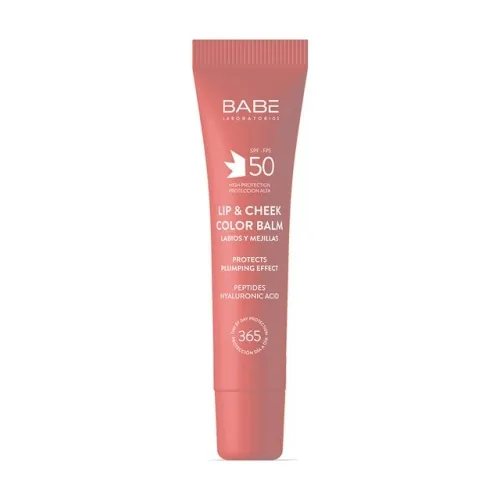 BABÉ apsauginis lūpų ir skruostų balzamas SPF50, PINK, 20 ml
