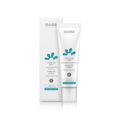 BABĒ drėkinamasis kremas normaliai ir mišriai veido odai FACIAL Hydro 24h Light, SPF20, 50 ml