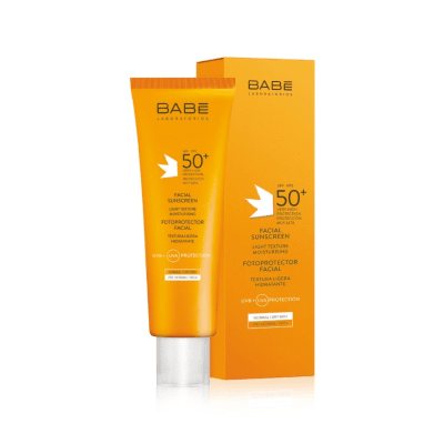 BABĒ SUN LIGHT apsauginis kremas veidui nuo saulės SPF50+, 50 ml