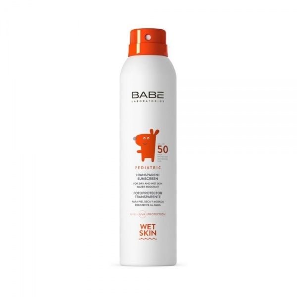 BABE apsauginė dulksna PEDIATRIC WET SKIN, SPF50, 200 ml