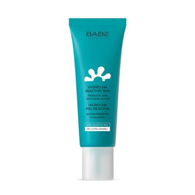 BABE FACIAL HYDRO 24H REACTIVE SKIN, drėkinamasis kremas jautriai, raustančiai veido odai, 50 ml