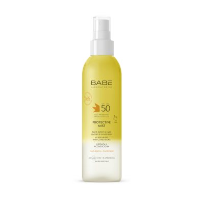 BABE PROTECTIVE MIST SPF50 dvifazė apsauginė dulksna veidui, kūnui ir plaukams, 150 ml