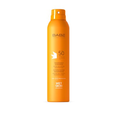 BABE purškiama apsauginė dulksna drėgnai odai SPF50+, 200 ml