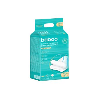 BABOO® AirComfort vienkartiniai pervystymo paklotai, 20 vnt, 20 vnt., 60 x 90 cm