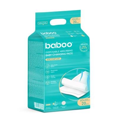 BABOO AirComfort vienkartiniai pervystymo paklotai, 20 vnt, 60 x 60 cm