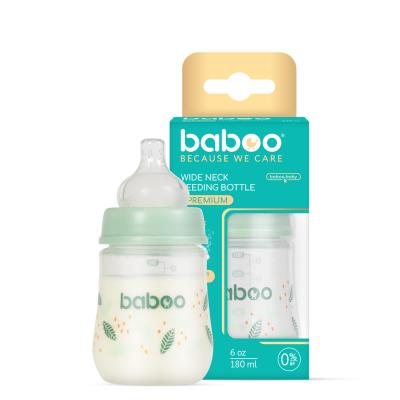 Baboo antikolinis buteliukas plataus kaklelio, 0+ mėn, Peachy Keen, 180 ml