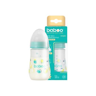 BABOO® antikolinis maitinimo buteliukas, 3+ mėn, Lagoon Fiesta, 1 vnt., 250 ml