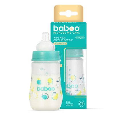 Baboo antikolinis maitinimo buteliukas, 3+ mėn, Lagoon Fiesta, 250 ml