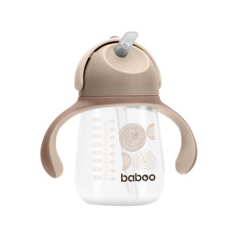 BABOO gertuvė su silikoniniu šiaudeliu, Au Naturale, 9+ mėn, 1 vnt., 260 ml