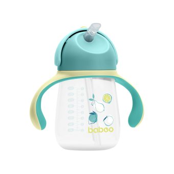 BABOO gertuvė su silikoniniu šiaudeliu, Lagoon Fiesta, 9+ mėn, 1 vnt., 260 ml