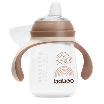 Baboo gertuvė su silikoniniu snapeliu, 6+ mėn, Au Naturale, 260 ml
