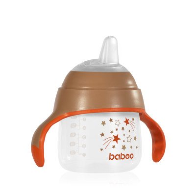 BABOO® gertuvė su silikoniniu snapeliu, Au Naturale, 6+ mėn, 150 ml