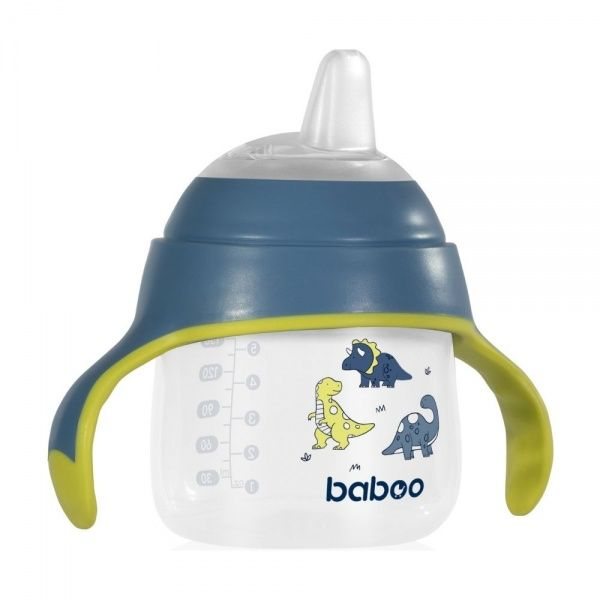 BABOO gertuvė su silikoniniu snapeliu BLUE HAZE, nuo 6 mėn., 150 ml