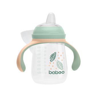 BABOO gertuvė su silikoniniu snapeliu, Peachy Keen, 6+ mėn, 1 vnt., 260 ml