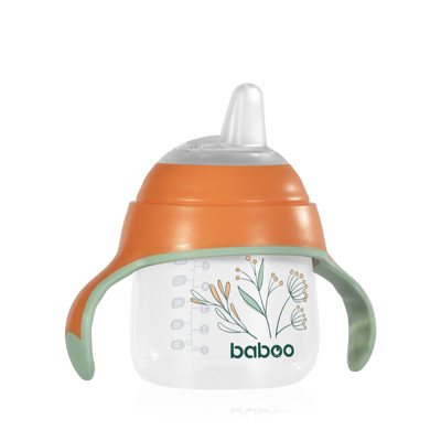 BABOO® gertuvė su silikoniniu snapeliu, Peachy Keen, 6+ mėn, 150 ml
