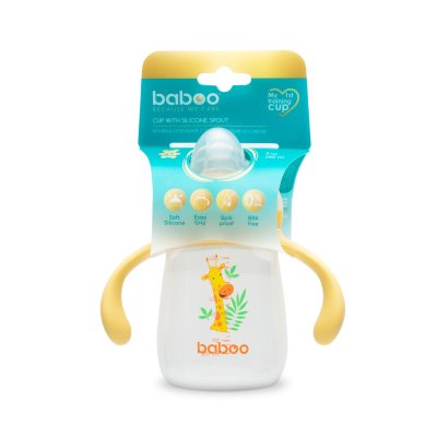 Baboo gertuvė su silikoniniu snapeliu Safari, 6+ mėn, 260 ml