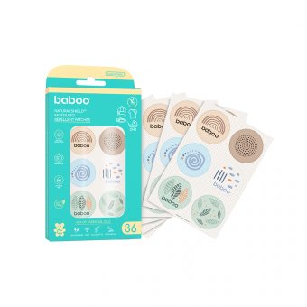BABOO NaturalShield lipdukai nuo uodų, 36 vnt., 36 vnt