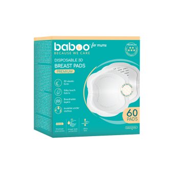 BABOO premium įklotai į liemenėlę, 60 vnt