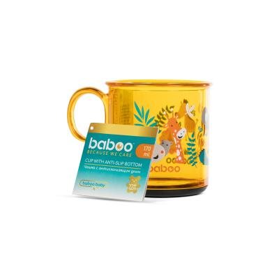 Baboo puodelis neslystančiu dugnu, 12+ mėn, Safari, 170 ml