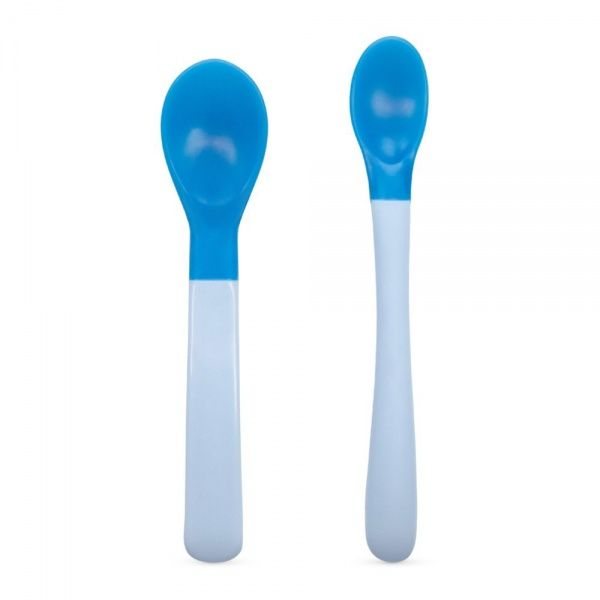 BABOO šaukšteliai minkštu galiuku BLUE HAZE, nuo 4 mėn., 2 vnt