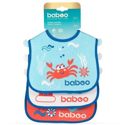 Baboo seilinukai medvilniniai, 0+ mėn, Marine, 3 vnt