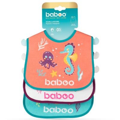 Baboo seilinukai medvilniniai, 0+ mėn, Sea Life, 3 vnt
