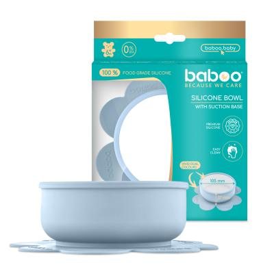 Baboo silikoninis limpantis dubenėlis, 6+ mėn, mėlyna, Blue Haze