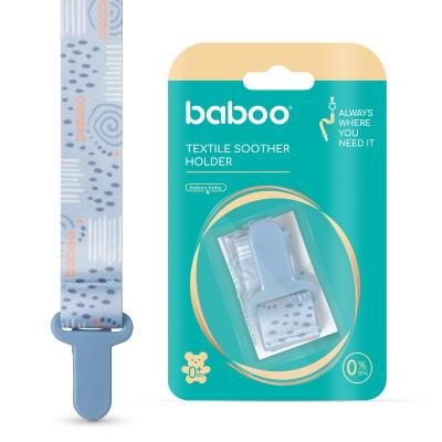 BABOO tekstilinis čiulptuko laikiklis, Blue Haze, 0+ mėn