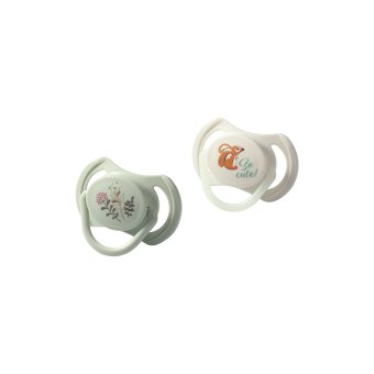 Babyono čiulptukas silikoninis simetrinis 6- 1669/02, 2 vnt., 18 m