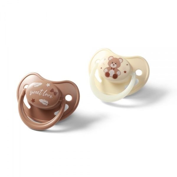 BABYONO silikoninis anatominis čiulptukas, nuo 0–6 mėn., 2 vnt