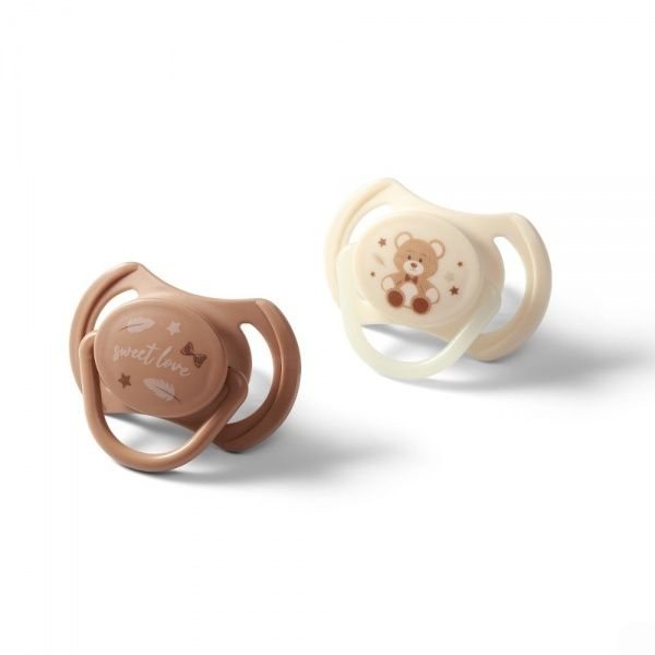 BABYONO silikoninis simetrinis čiulptukas, nuo 0–6 mėn., 2 vnt